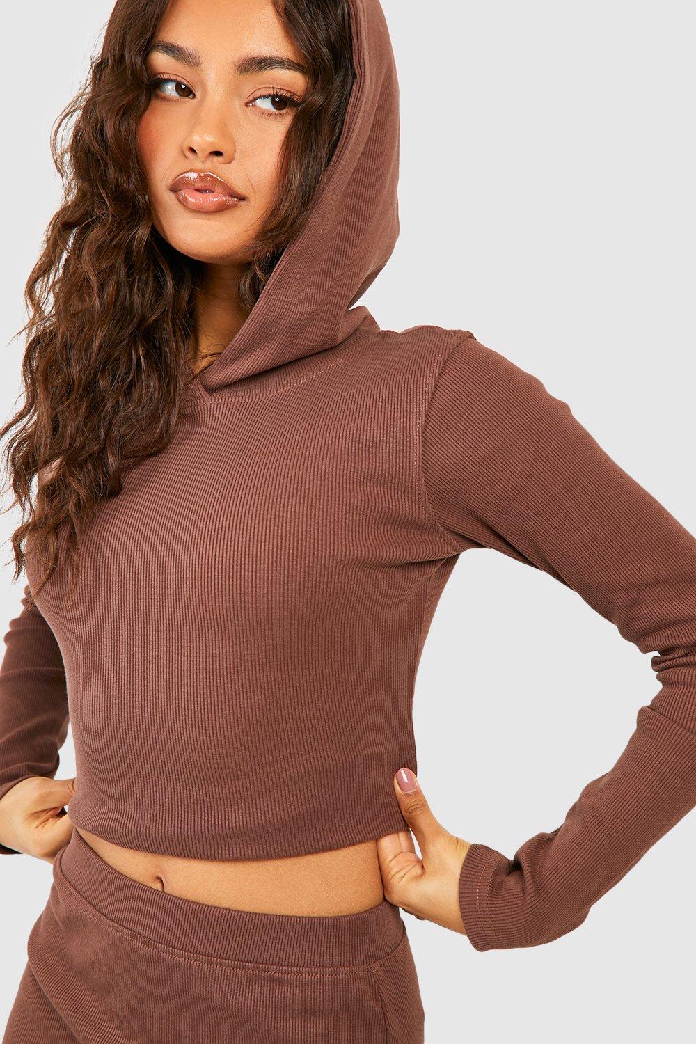 Crop top hoodie and skirt clearance set