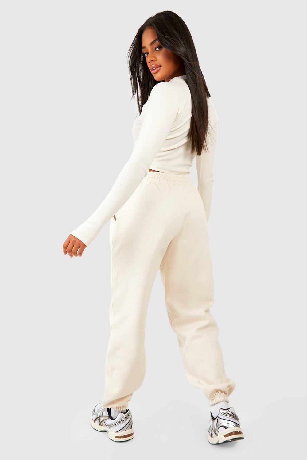 Beige jogger set womens new arrivals