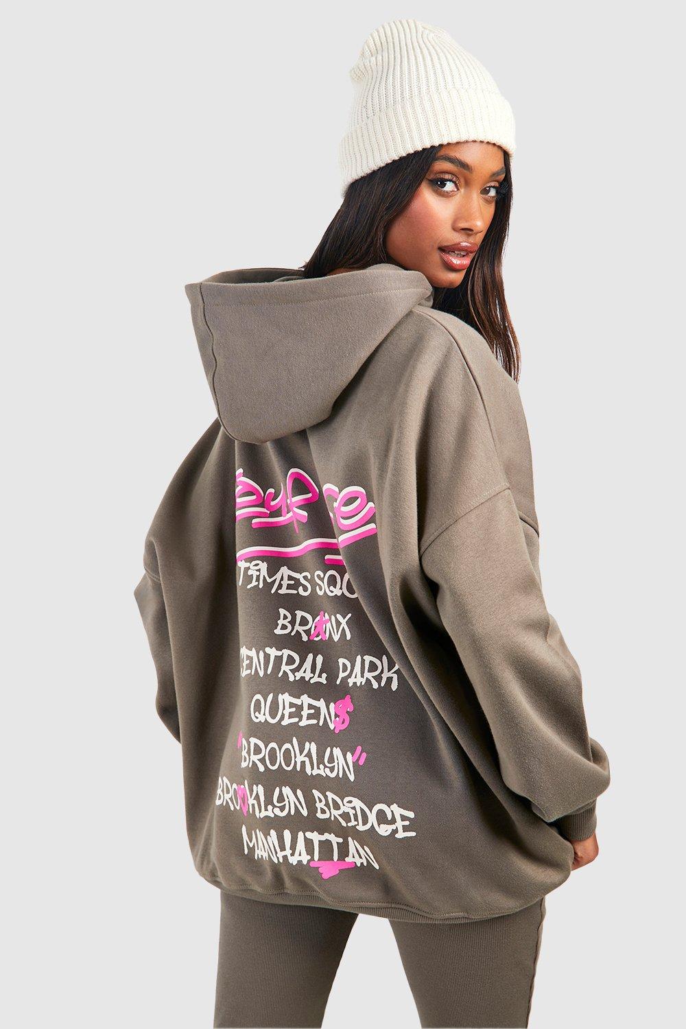 Ladies Oversized Hoodie - Deep Taupe