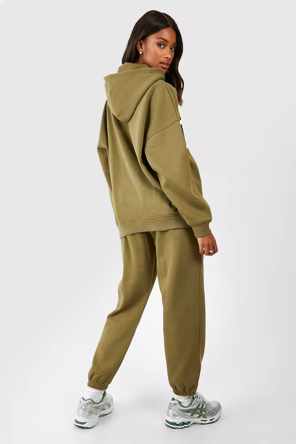 Khaki Dsgn Studio Puff Print Oversized Cuffed Jogger alternative image