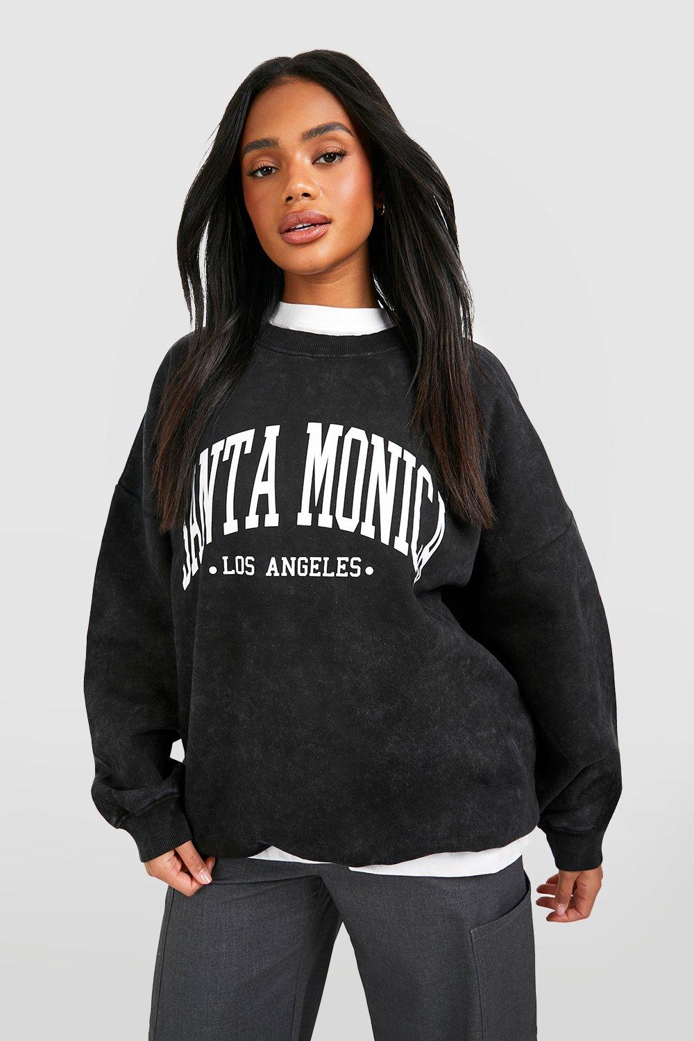 Plus Los Angeles Slogan Oversized Sweatshirt