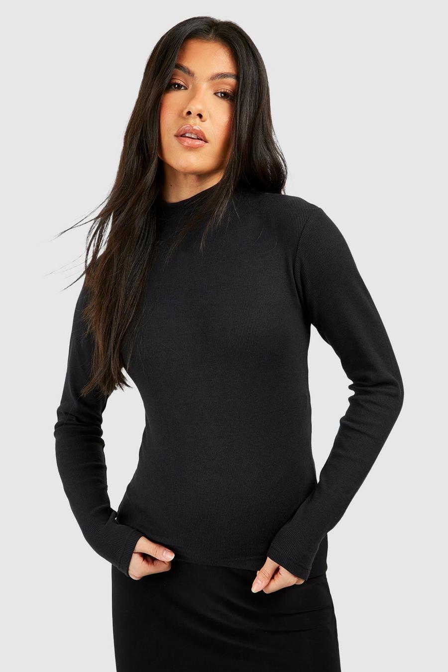 Black Mammakläder Långärmad t-shirt med hög hals image number 1