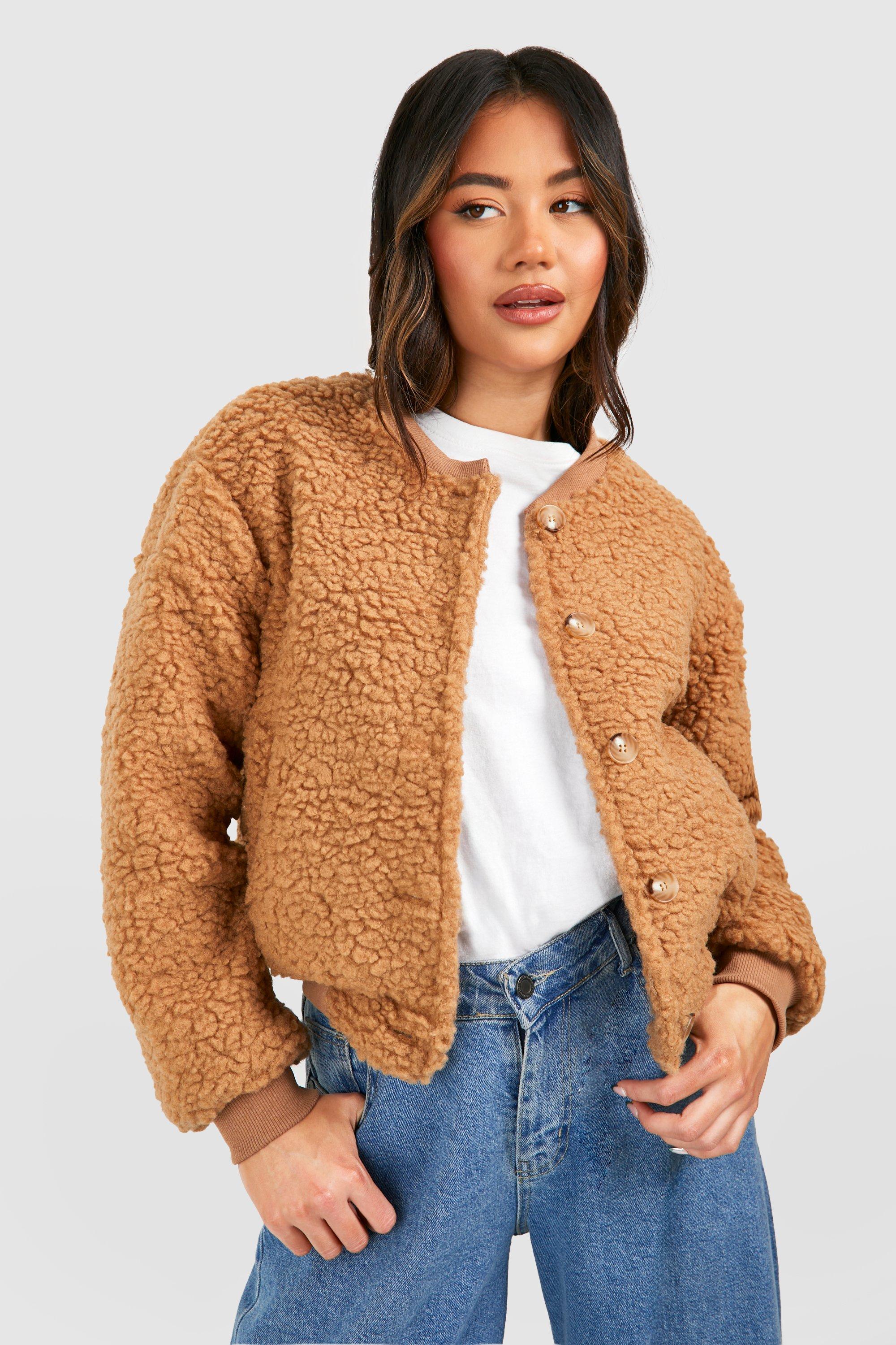 Teddy bear cheap bomber jacket