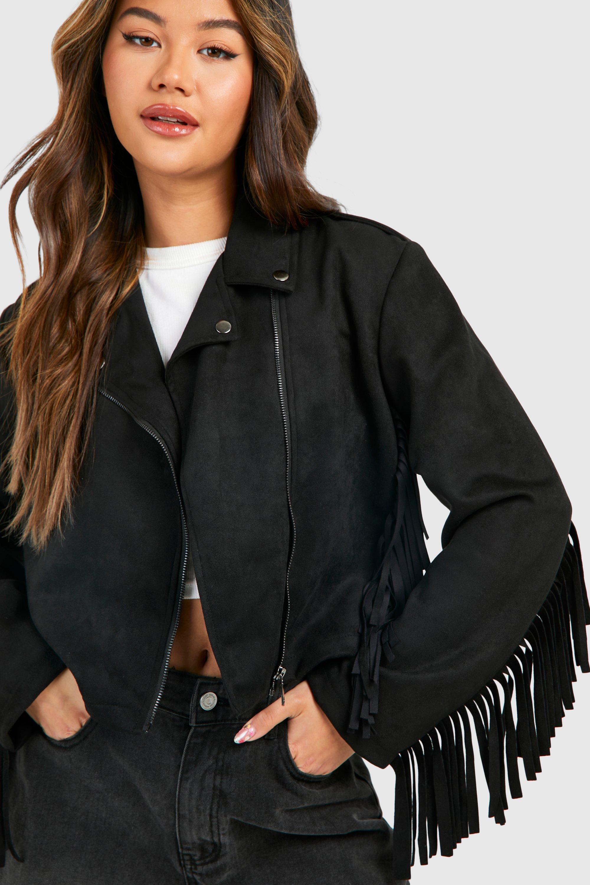 Black suede jacket best sale