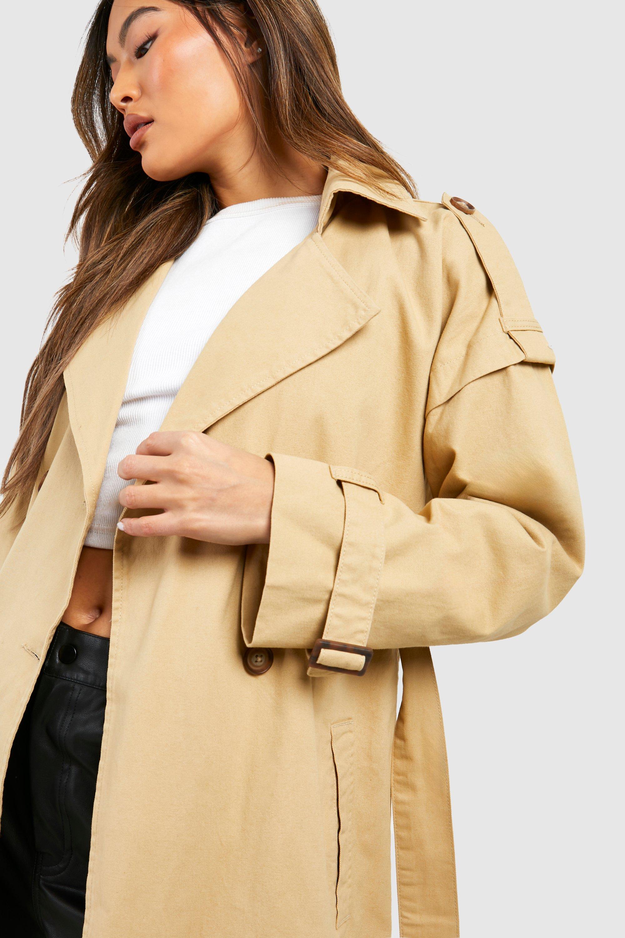 Boohoo trench coat best sale