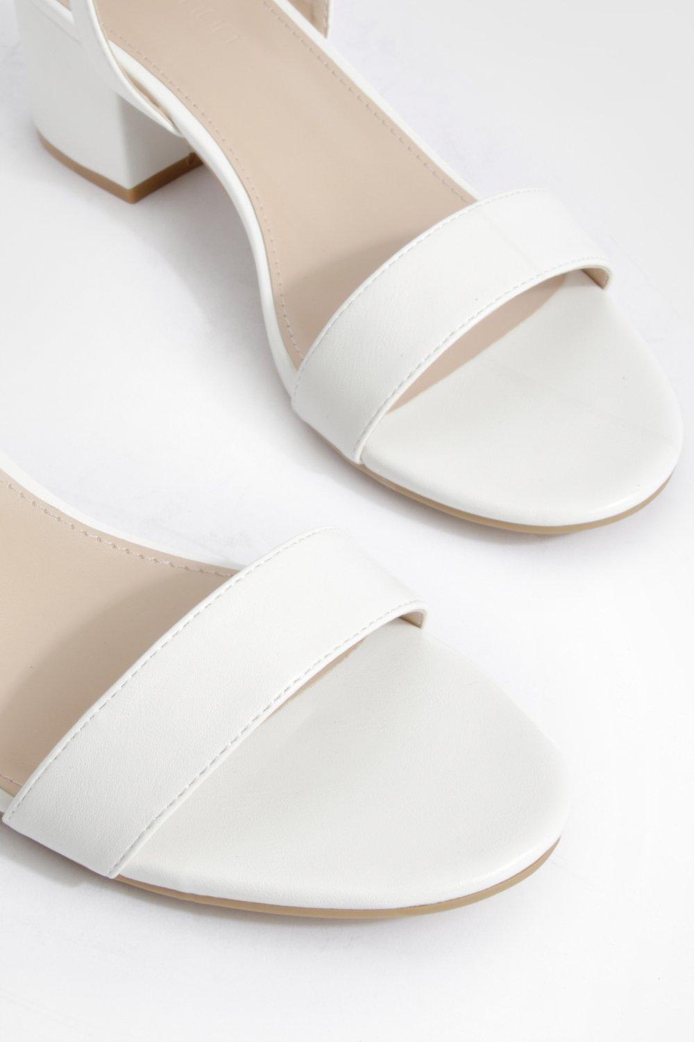 Wide Fit Low Block Barely There Heels