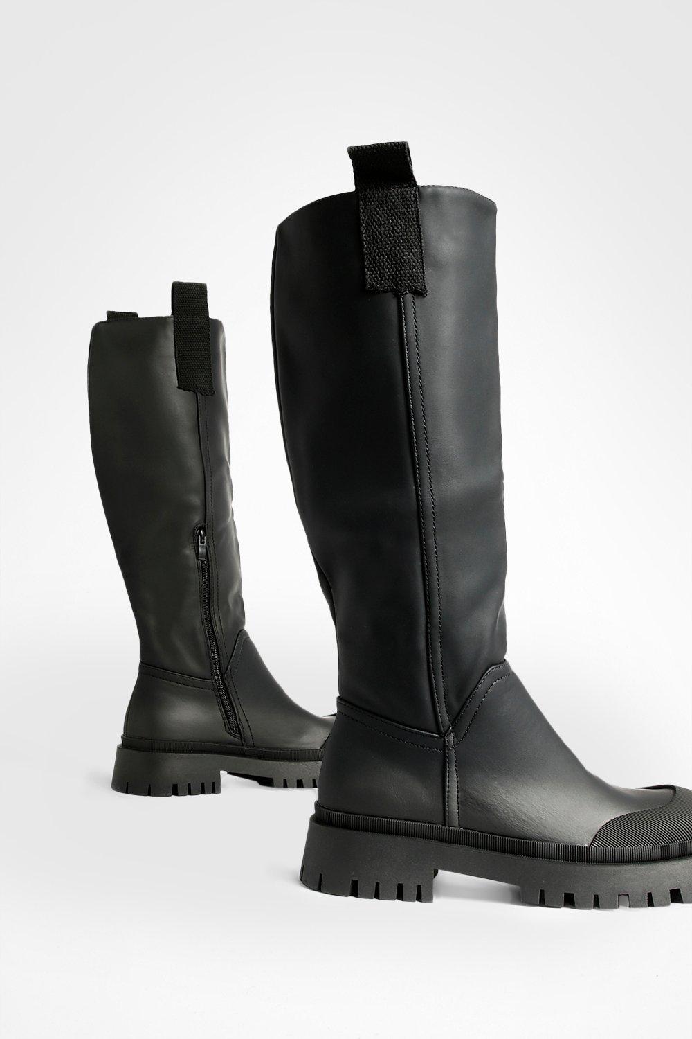 Knee high rubber outlet boots