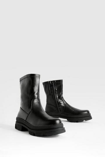 Chunky Sock Chelsea Boot black