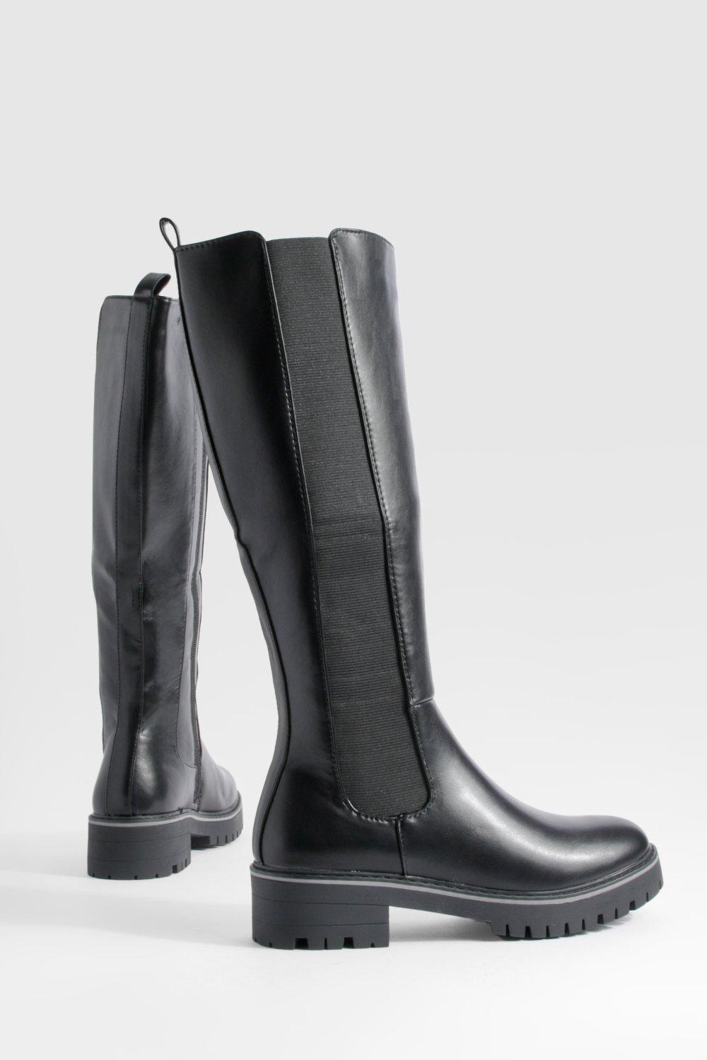 Elastic high clearance boots