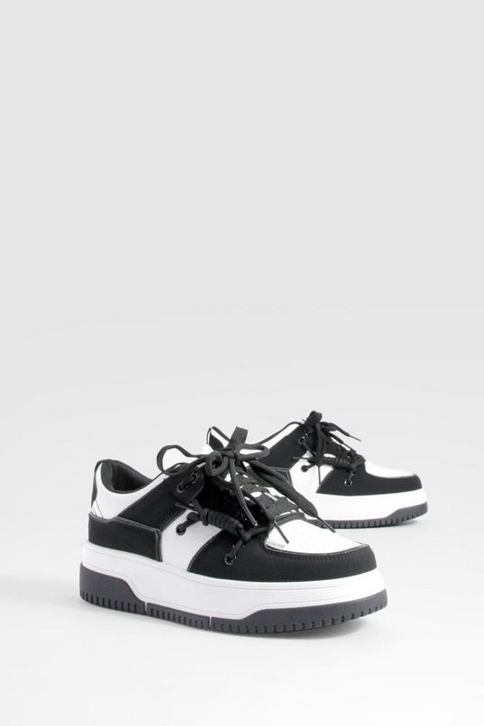 Chunky Lace Detail Trainers | Boohoo UK