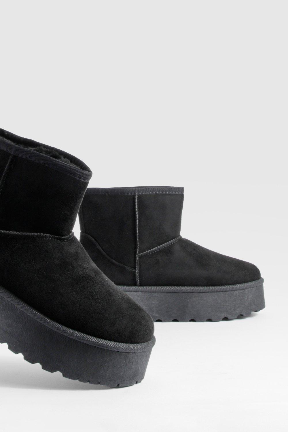 Short black platform boots outlet