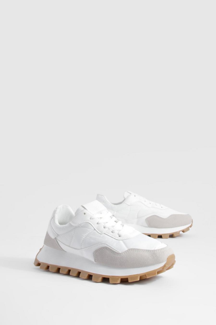 Beige Chunky Panel Detail Trainers