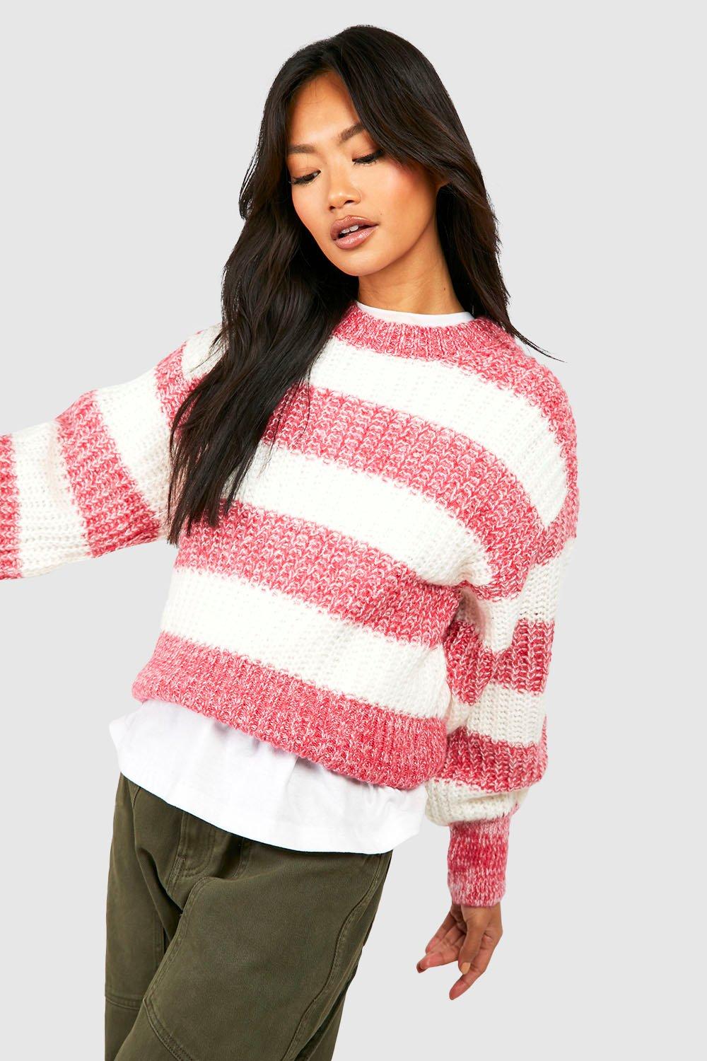 Pink and red hot sale striped jumper