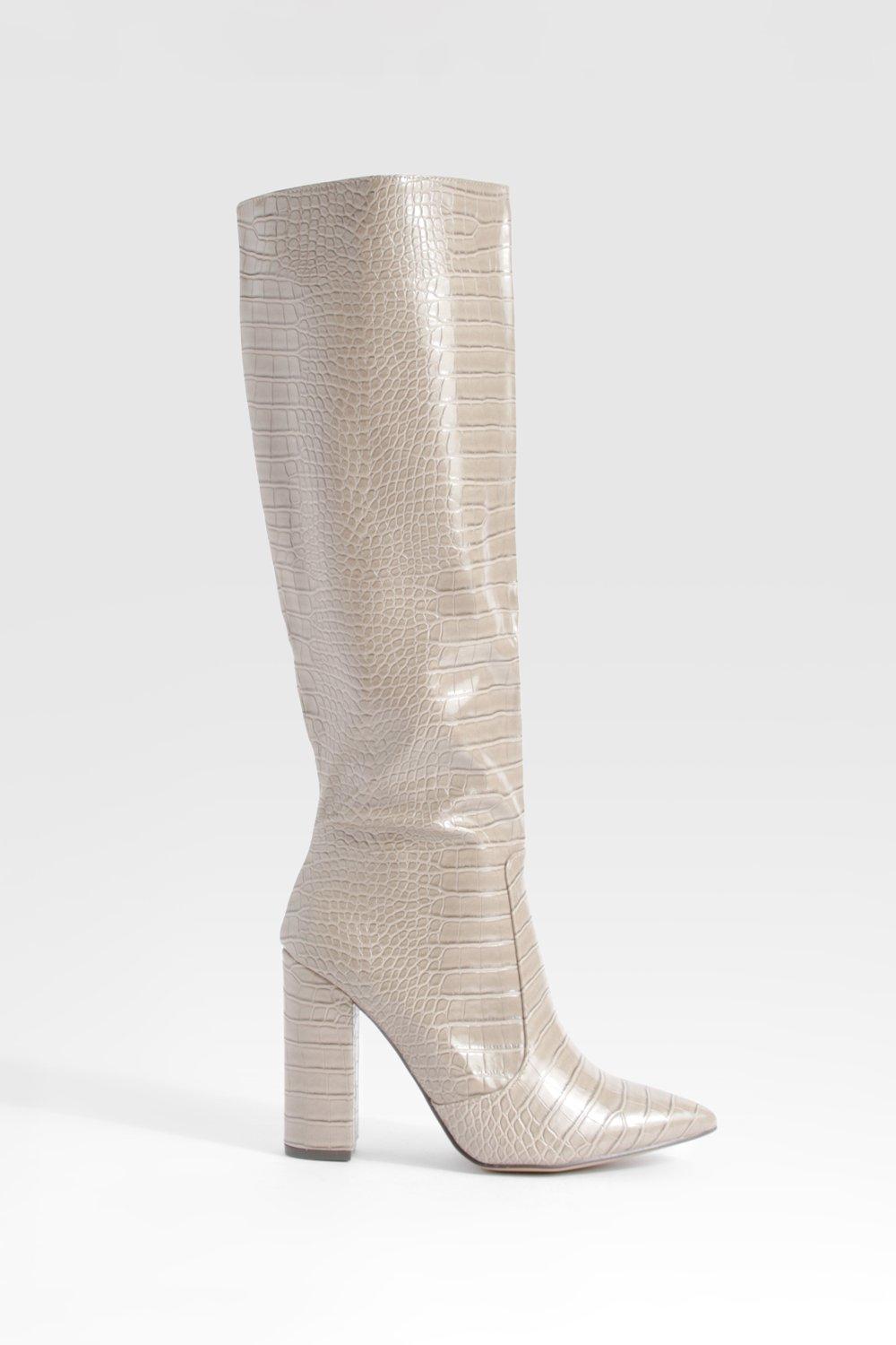 Snakeskin hot sale boots boohoo