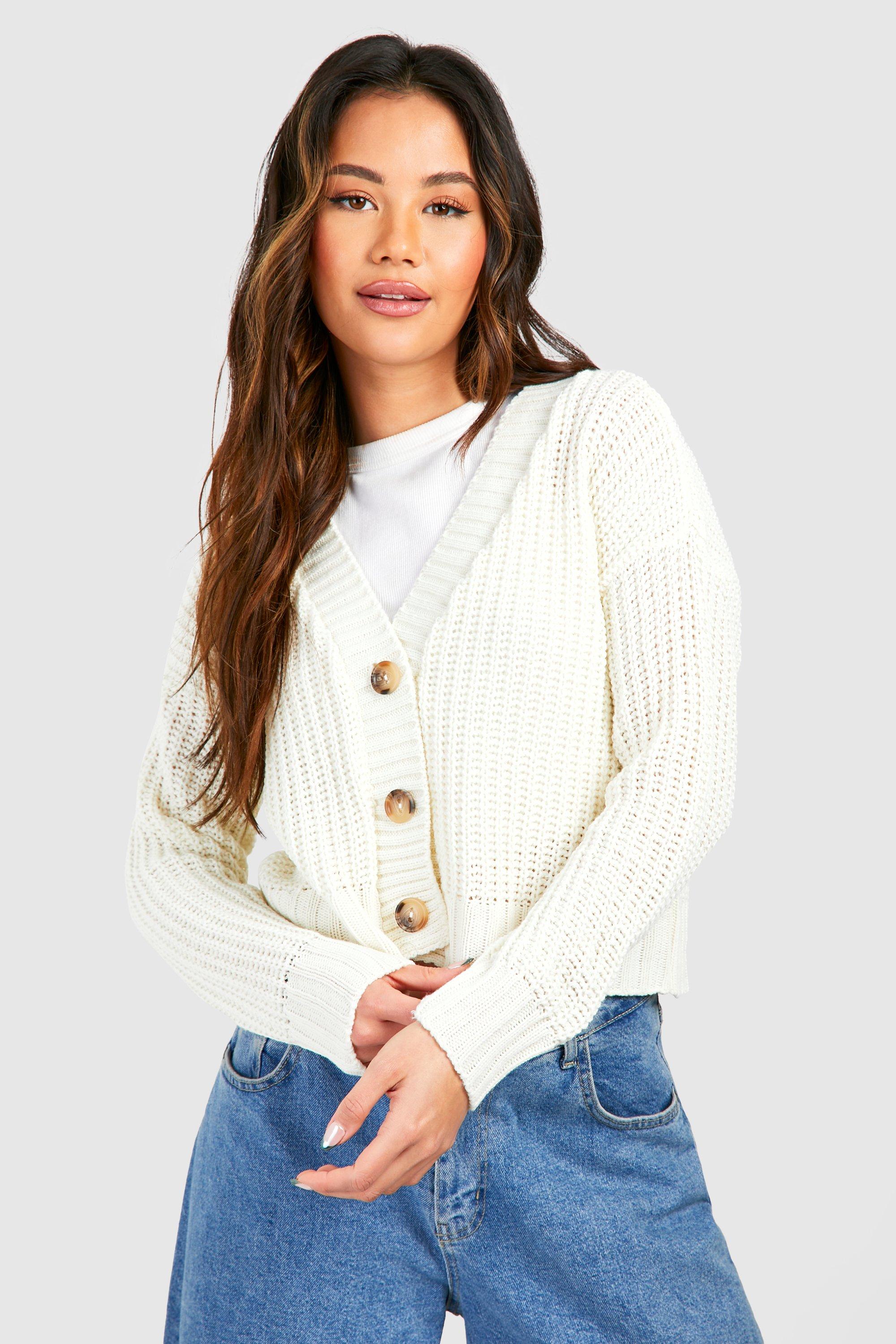 Basic Crop Cardigan boohoo NO