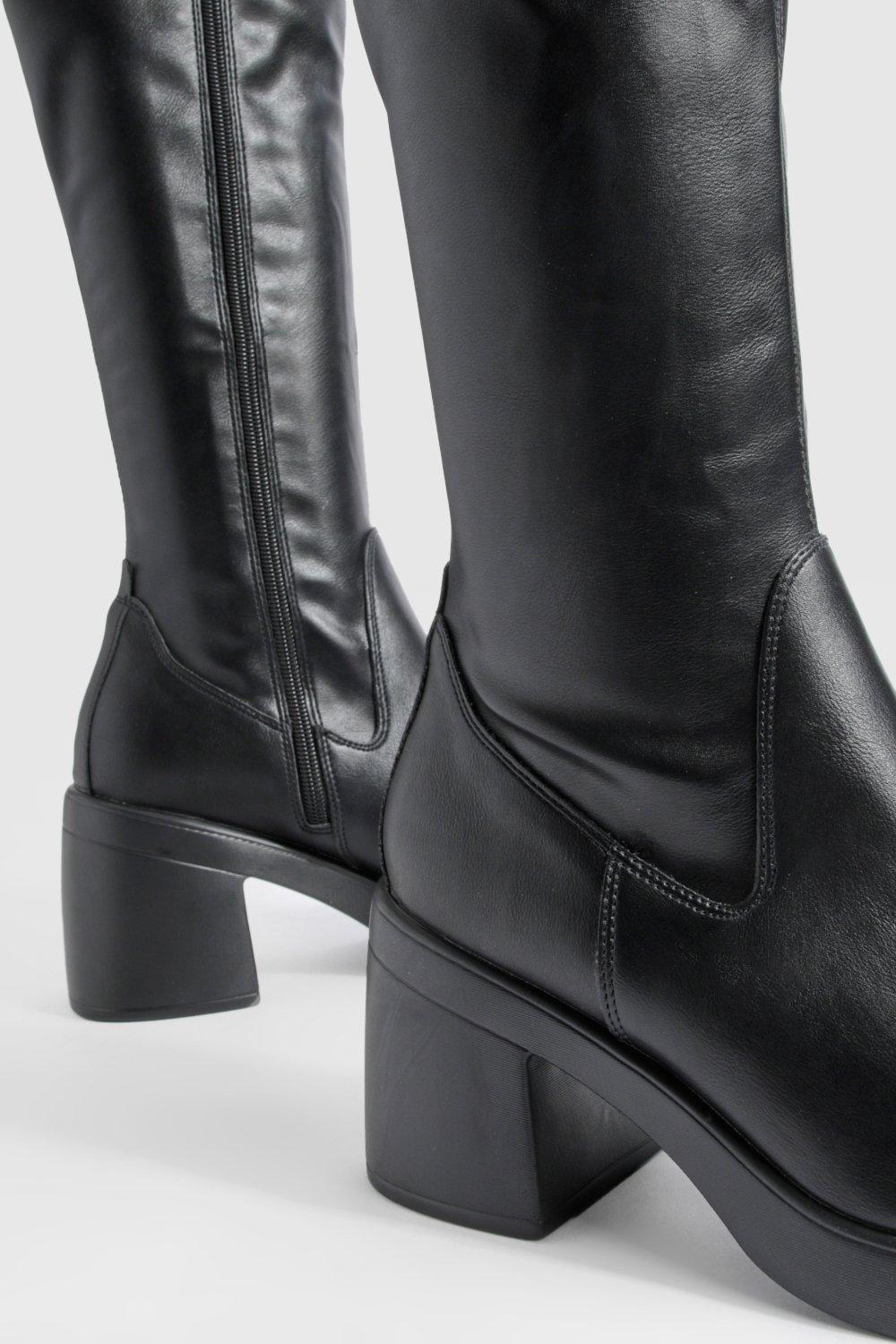 Knee high platform cheap boots uk