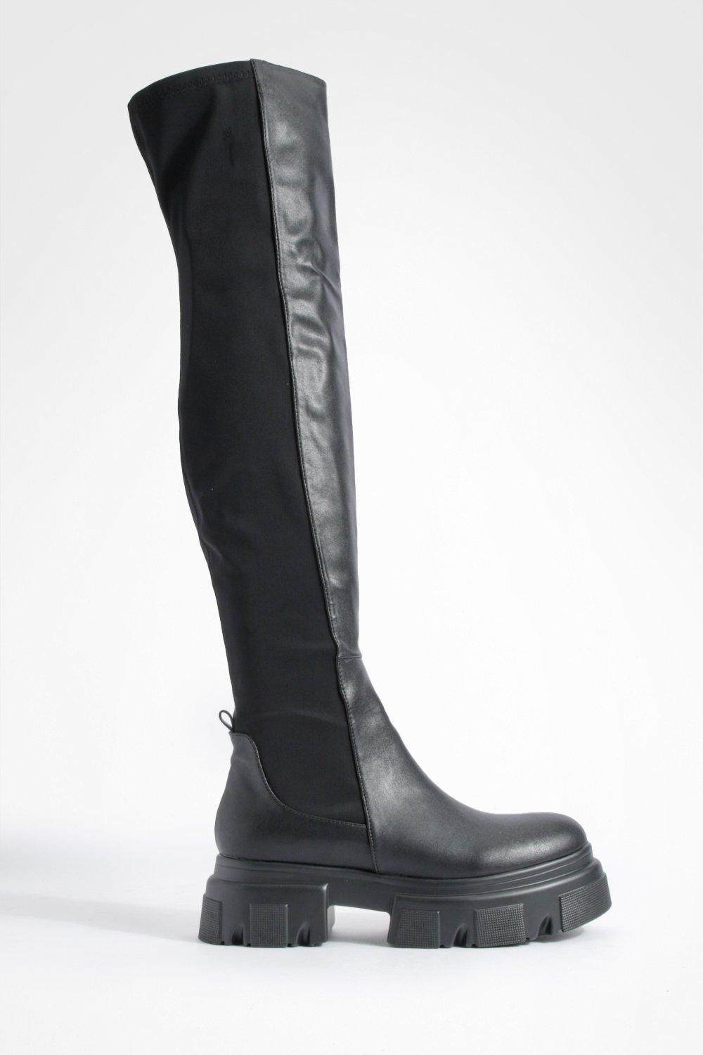 Stretch hot sale panel boots