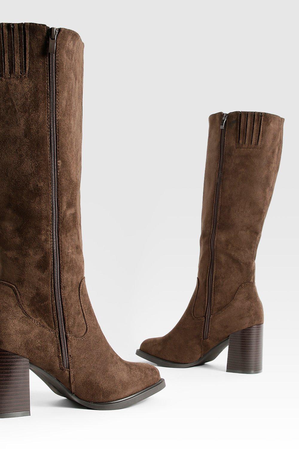 Boohoo on sale suede boots