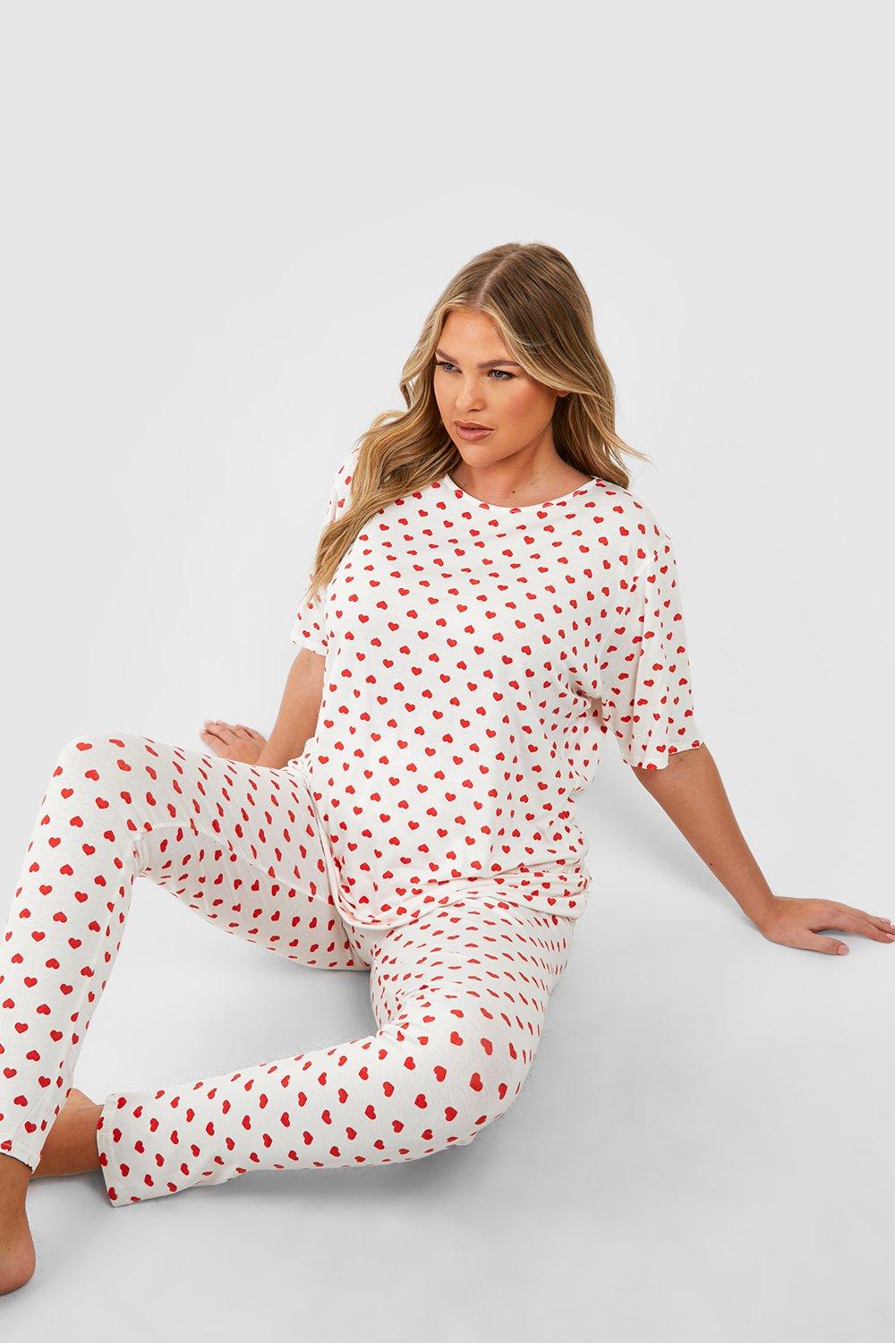 Heart print pj online set