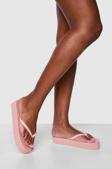 Sandales à plateforme baby pink