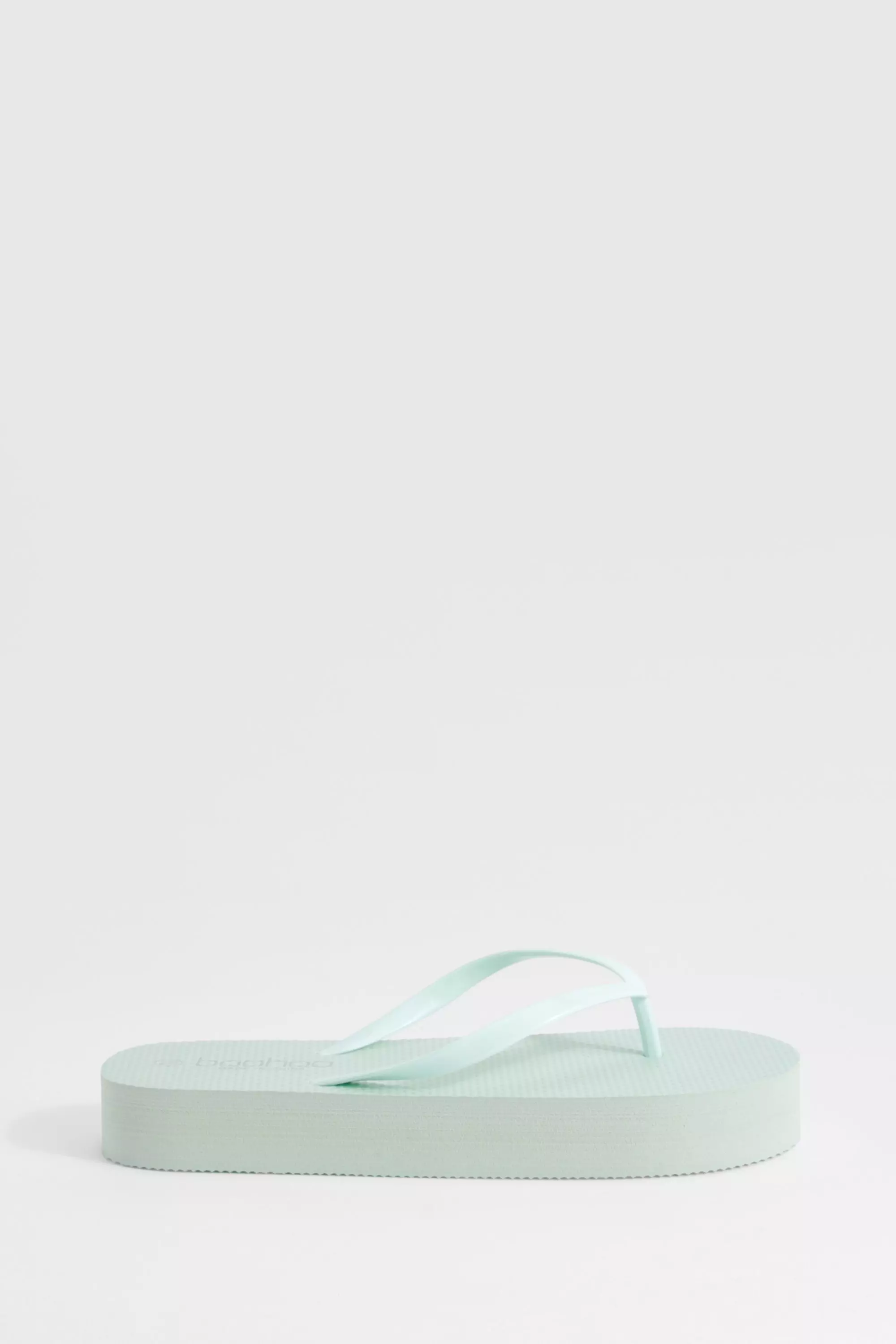 Turquoise Round Toe Platform Flip Flops           alternative image