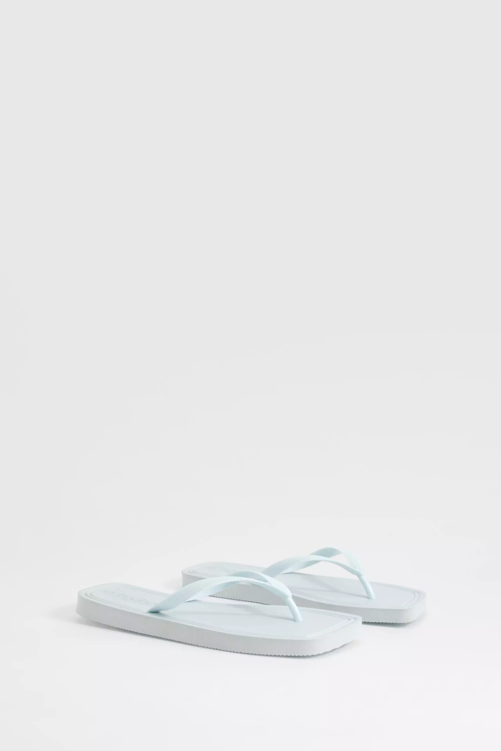 Baby blue Square Toe Flip Flops      alternative image