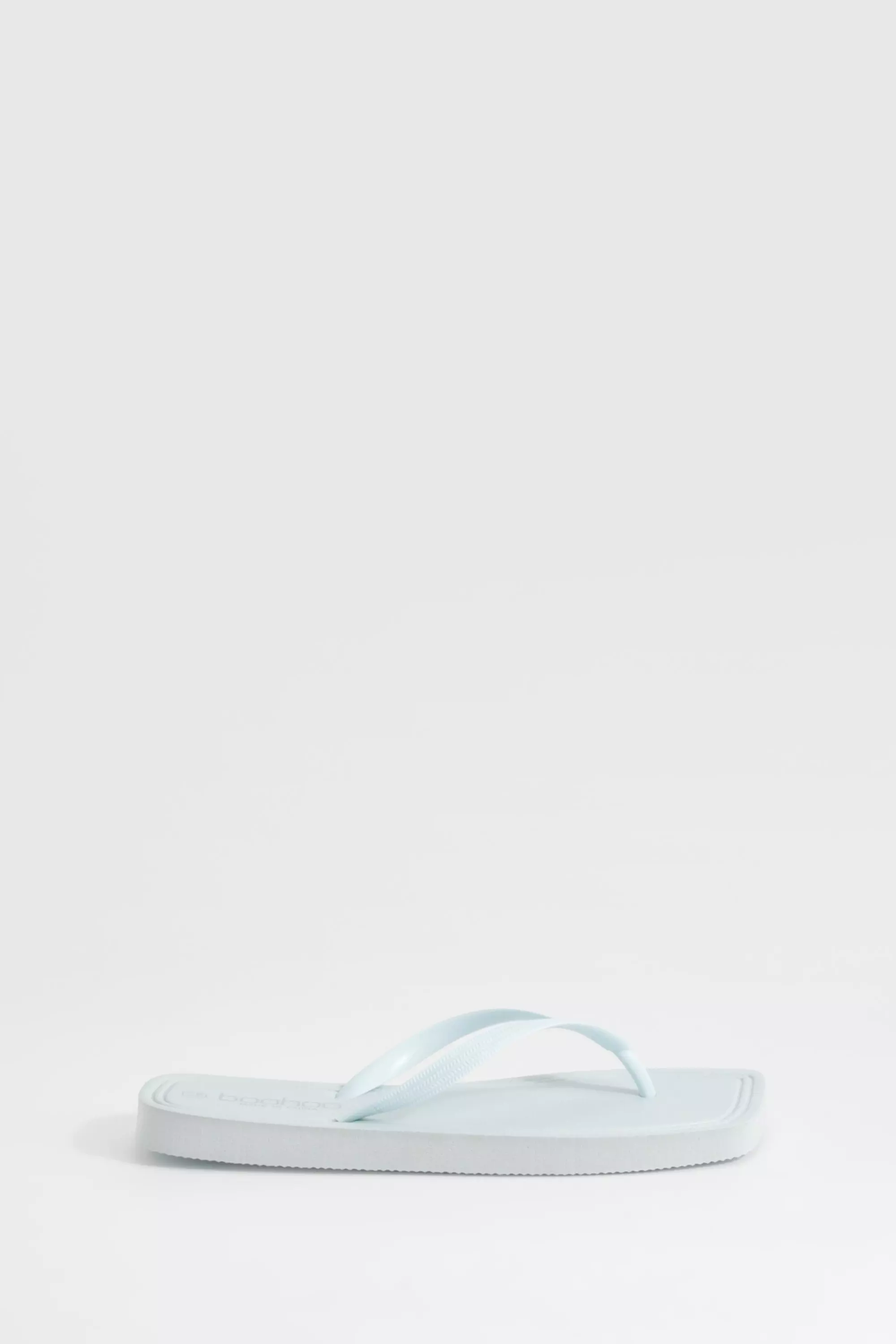 Baby blue Square Toe Flip Flops      alternative image