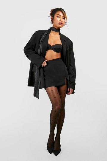 Doorschijnende Panty Met Kleine Strik black