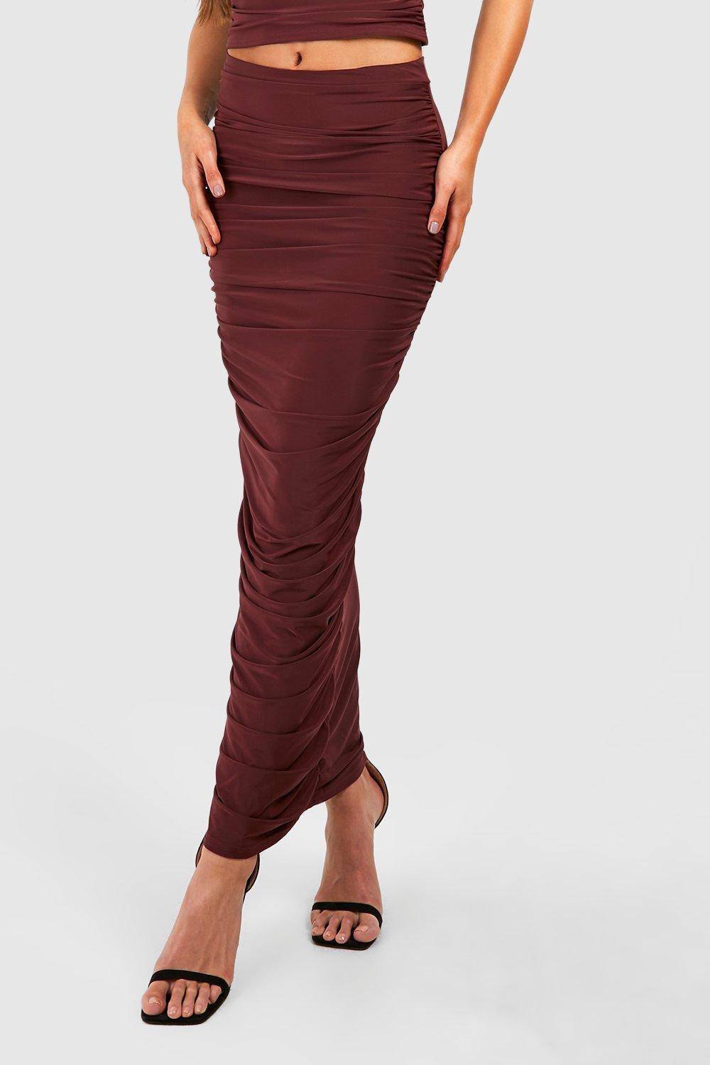 Ruched pencil outlet skirt uk