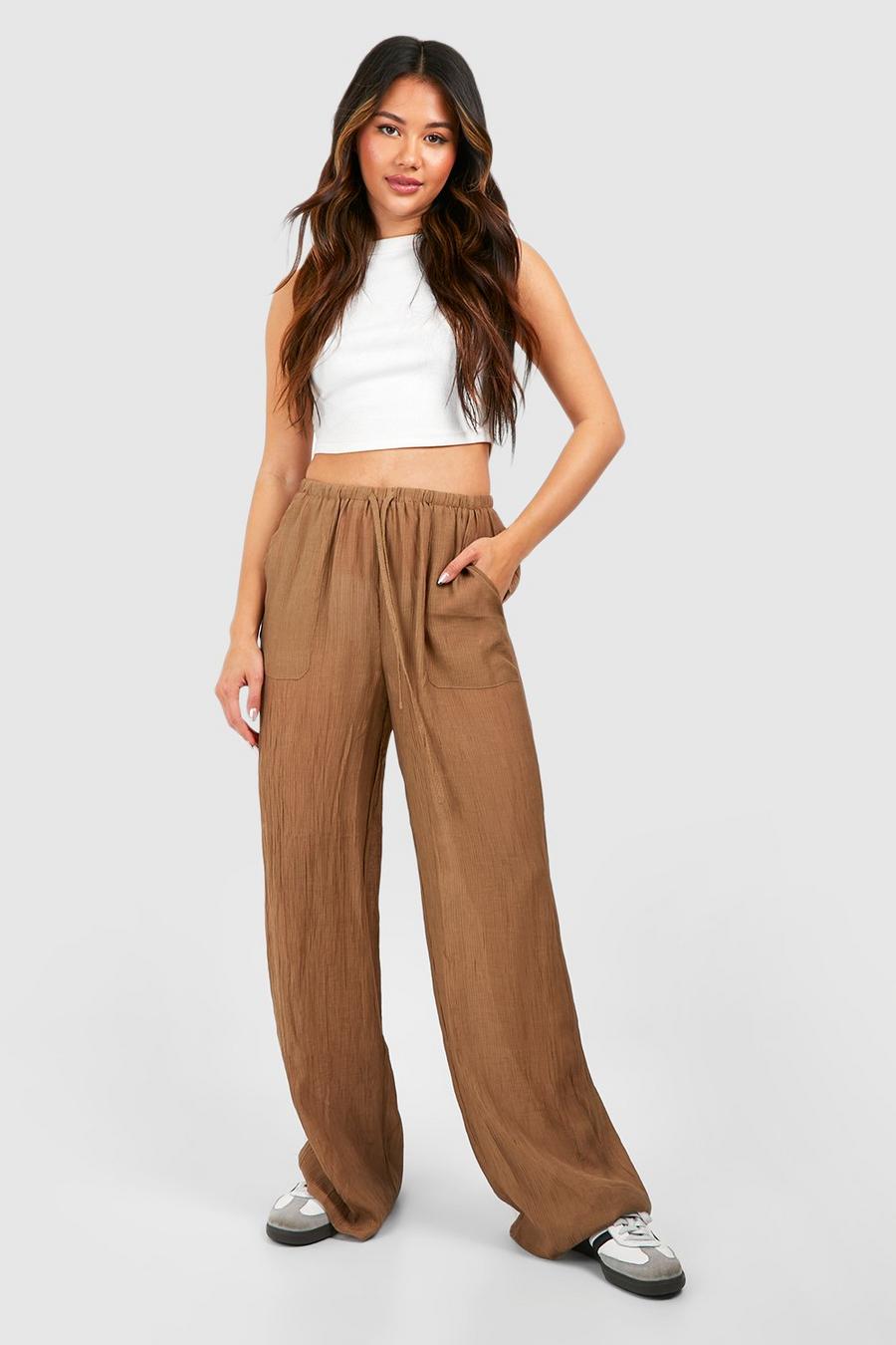 Camel Textured Trouser  image number 1