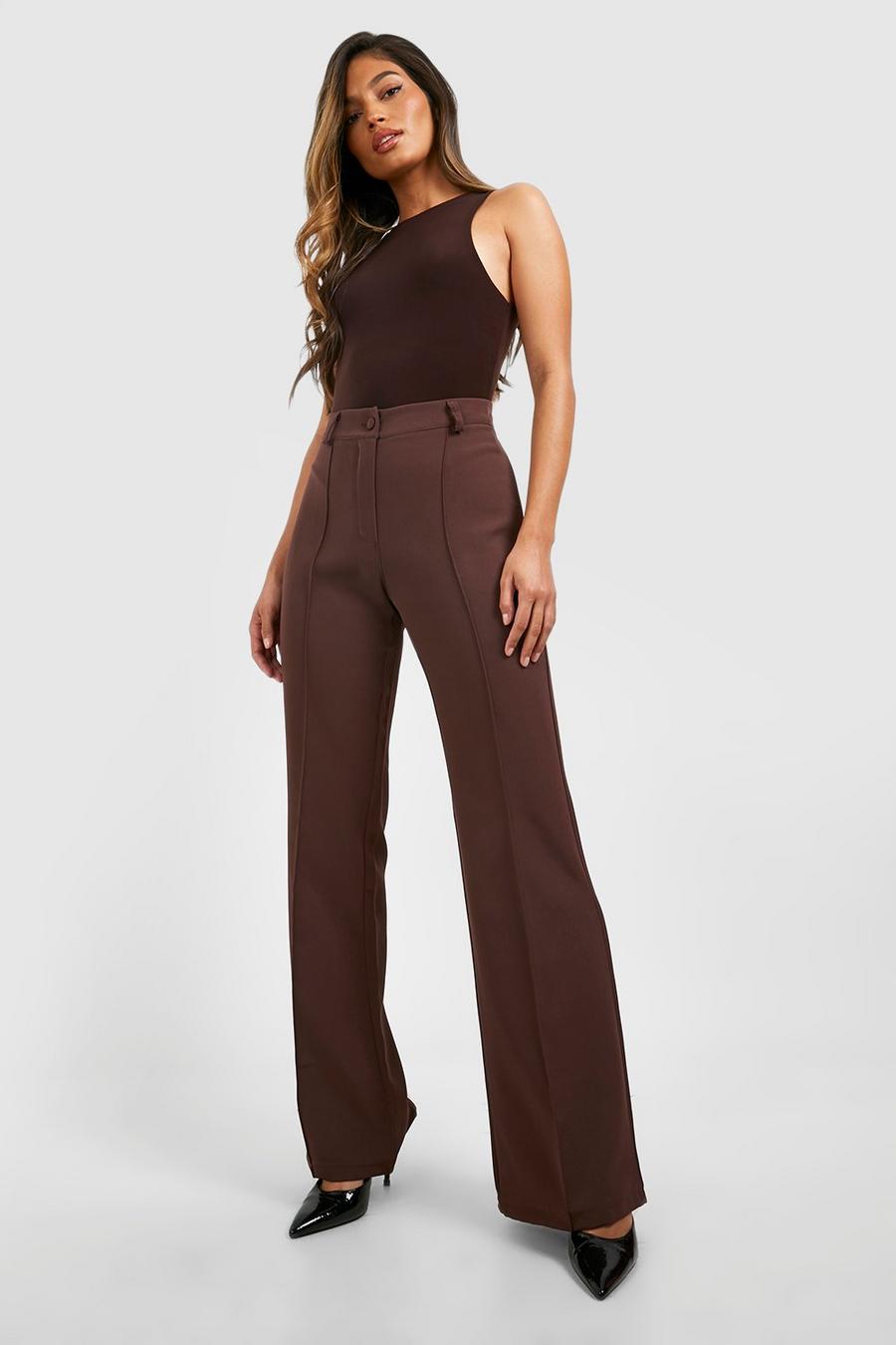 Chocolate Fit & Flare Dress Pants