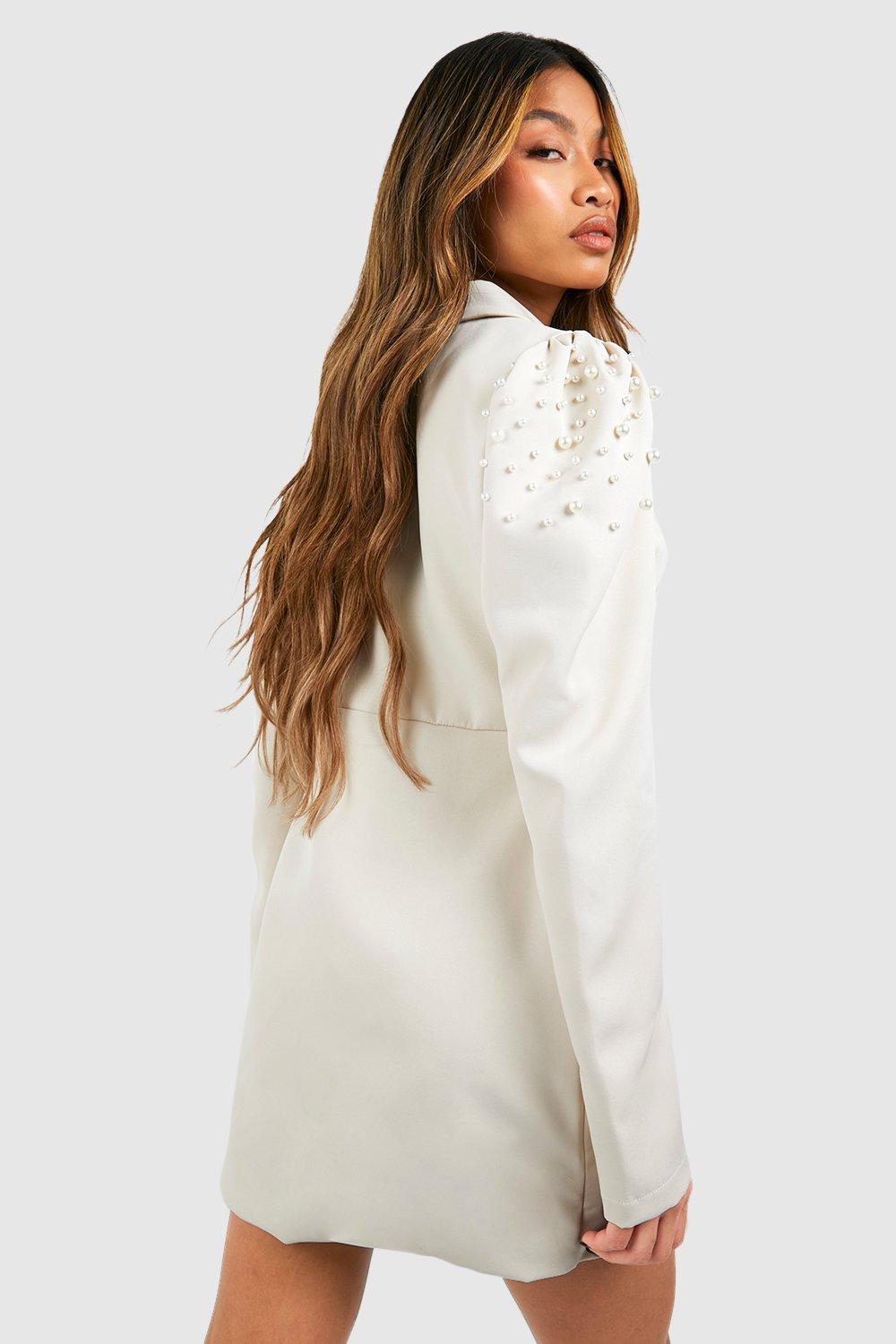 Boohoo white blazer on sale dress