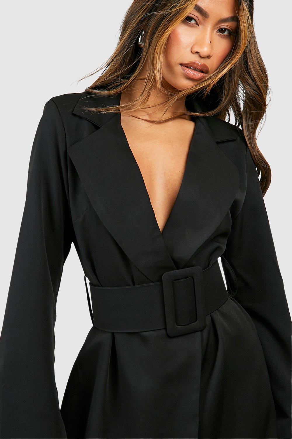 Black blazer dress store boohoo