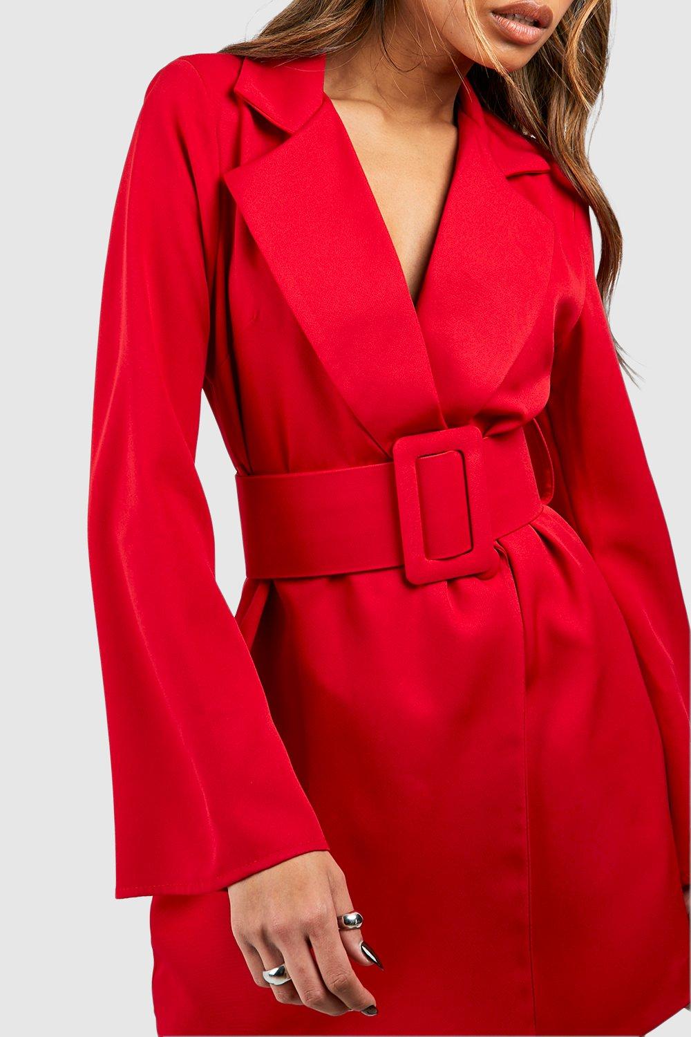 Boohoo on sale belted blazer