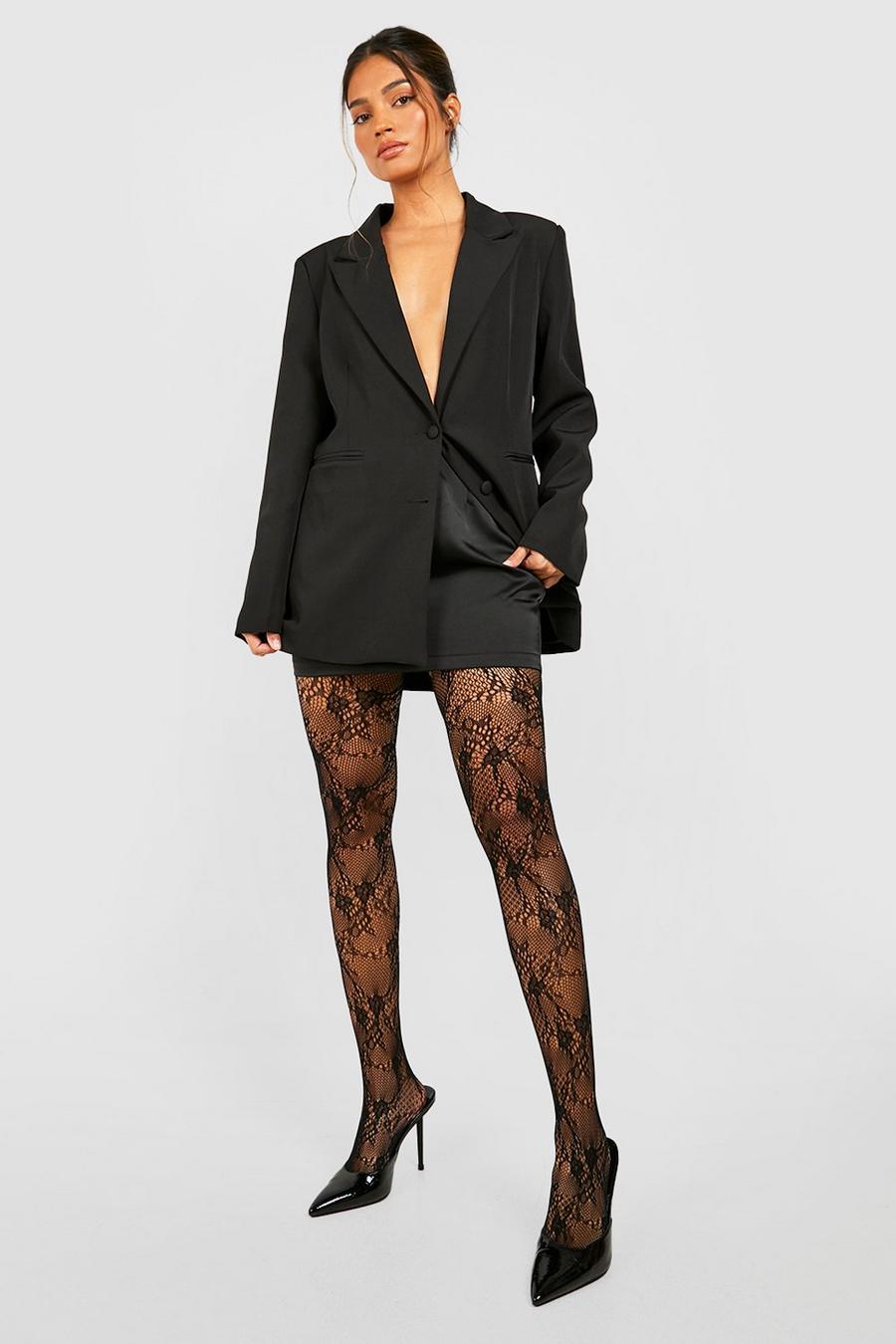 Bow Detail Back Seam Tights