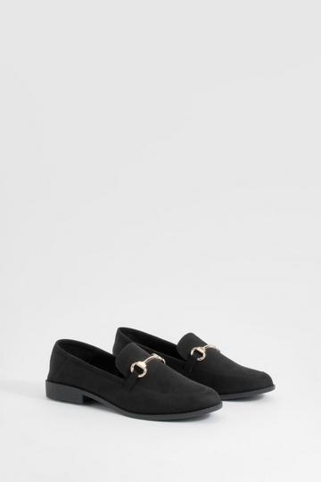 T Bar Loafers black