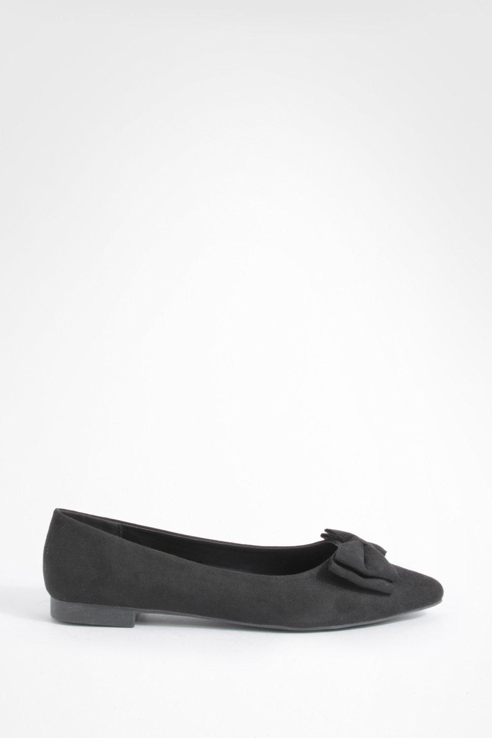 Wide fit clearance pointed flat shoes