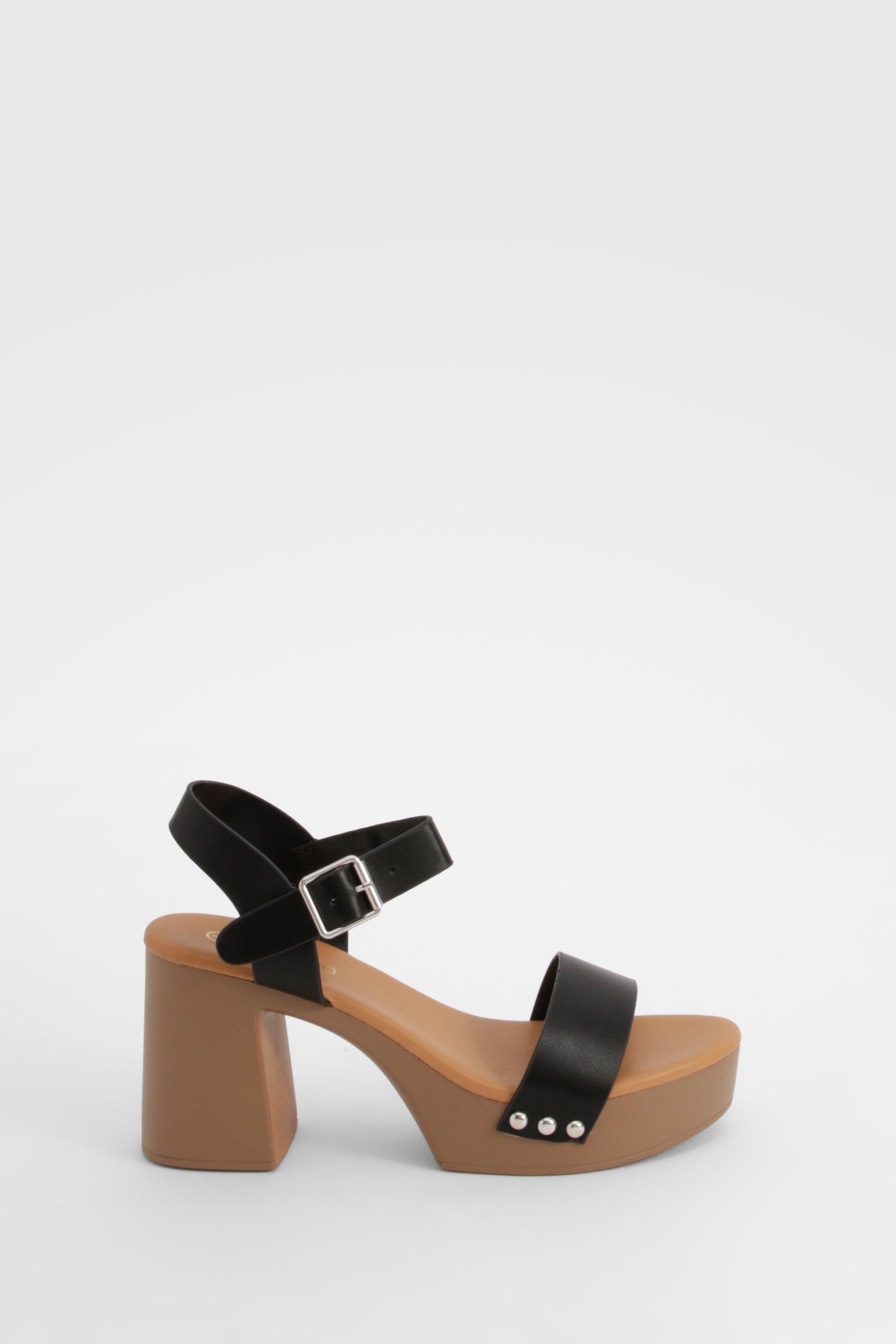 Wooden heel clogs sales