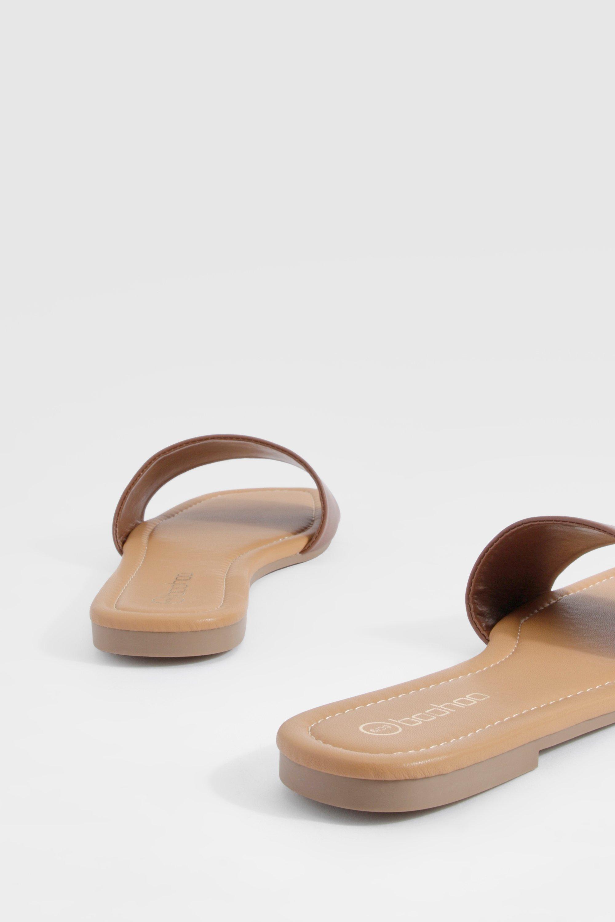 Boohoo tan sandals deals