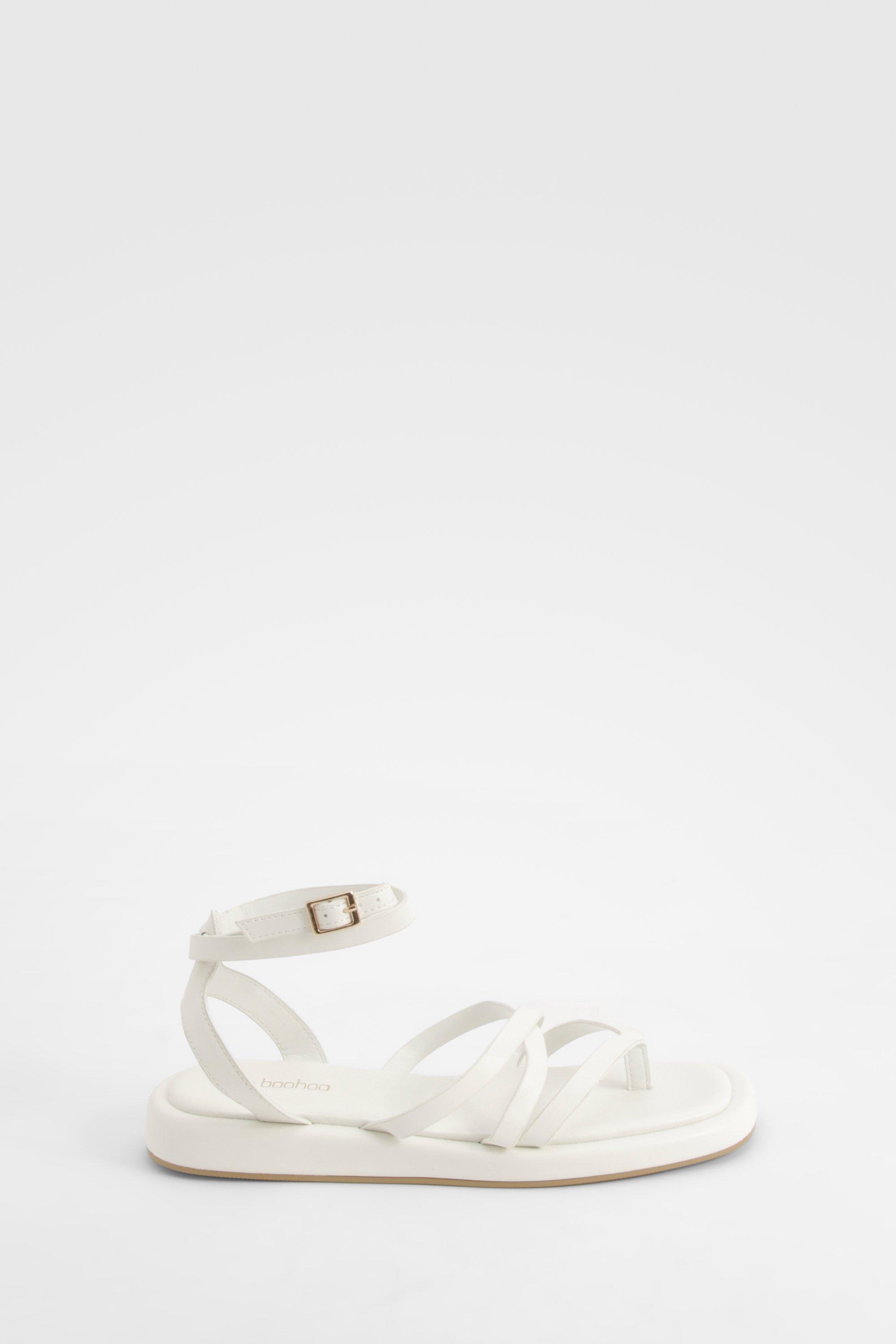 Boohoo white sandals deals