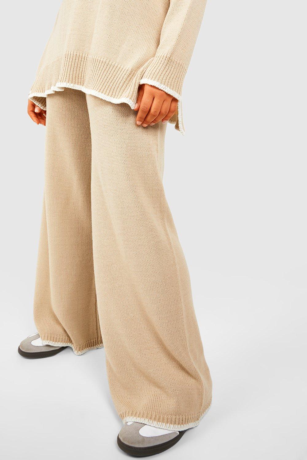 Plus Knitted Wide Leg Trouser