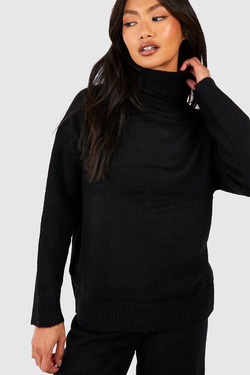 Ladies black high neck on sale jumper