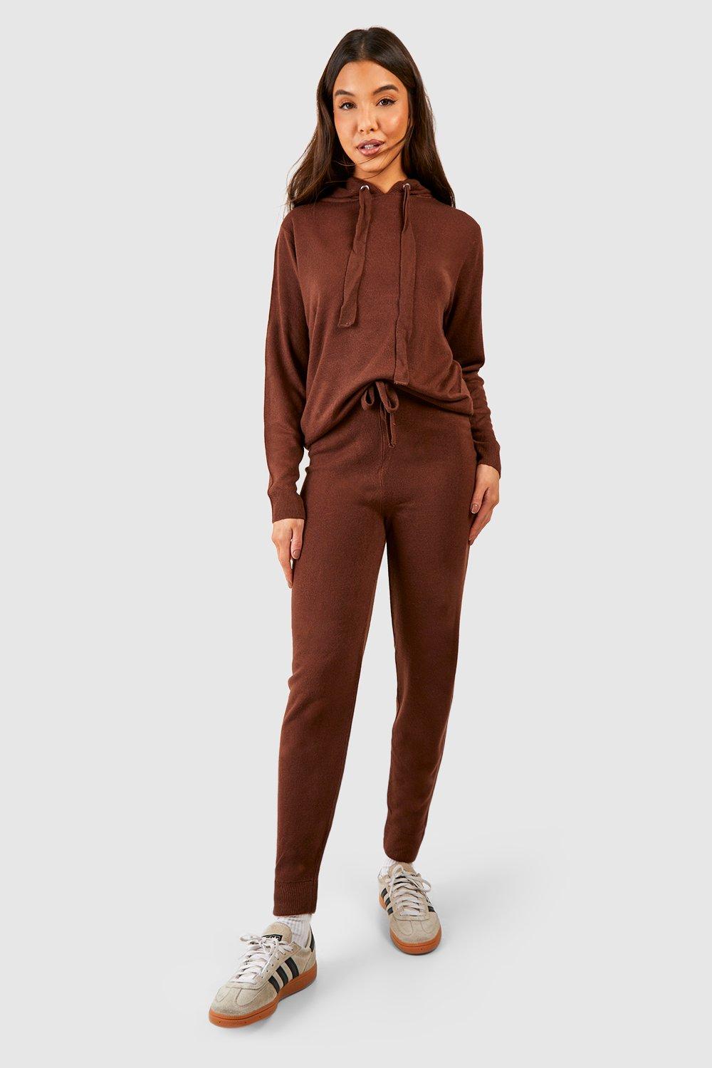 Brown best sale tracksuit womens