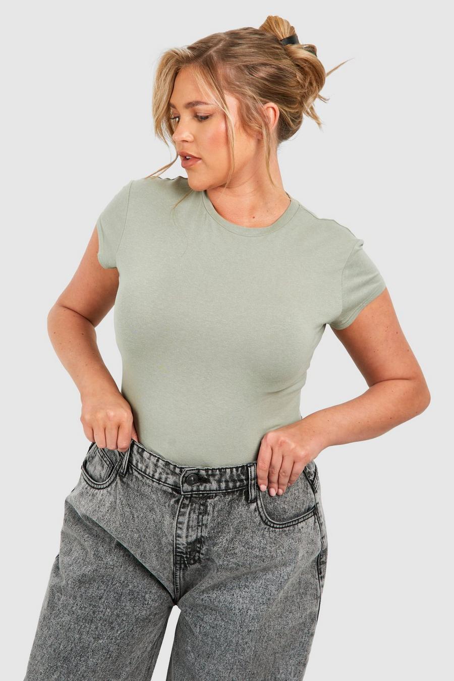 Grande taille - T-shirt premium extra doux, Olive green