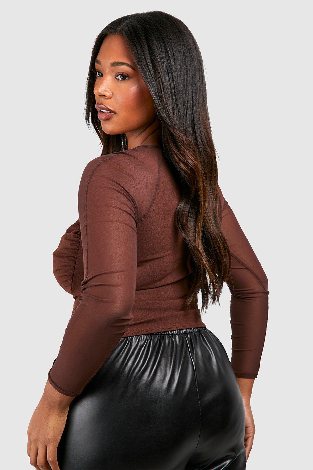 Black PU Leather Hook And Eye Corset Crop Top