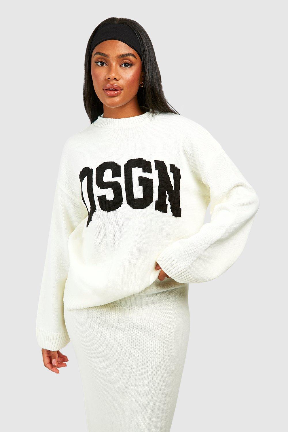 Dsgn Crew Neck Knitted Sweater And Maxi Skirt Set boohoo