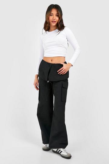 Parachute Broek Met Overlay Taille black