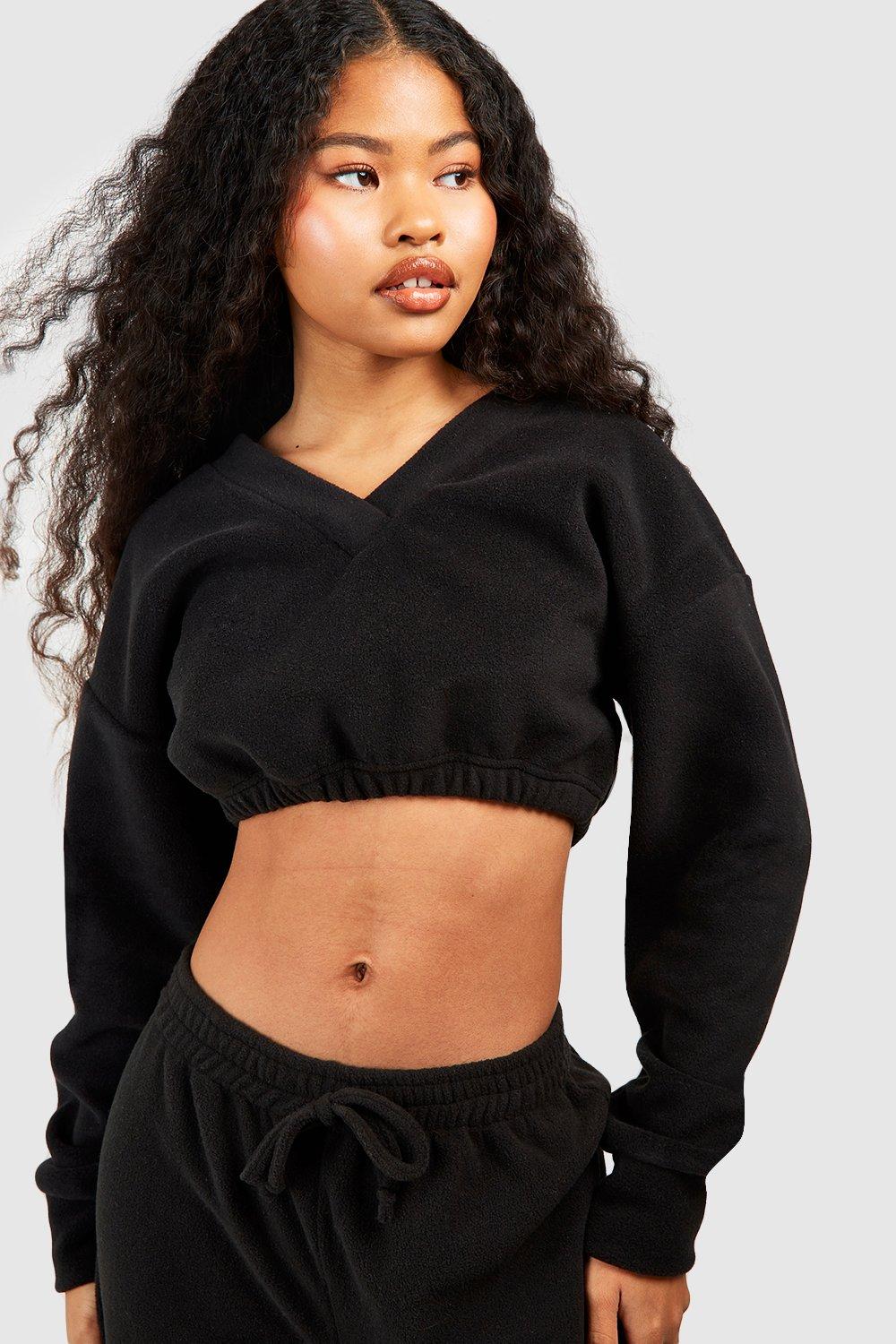 Front cheap cropped hoodie