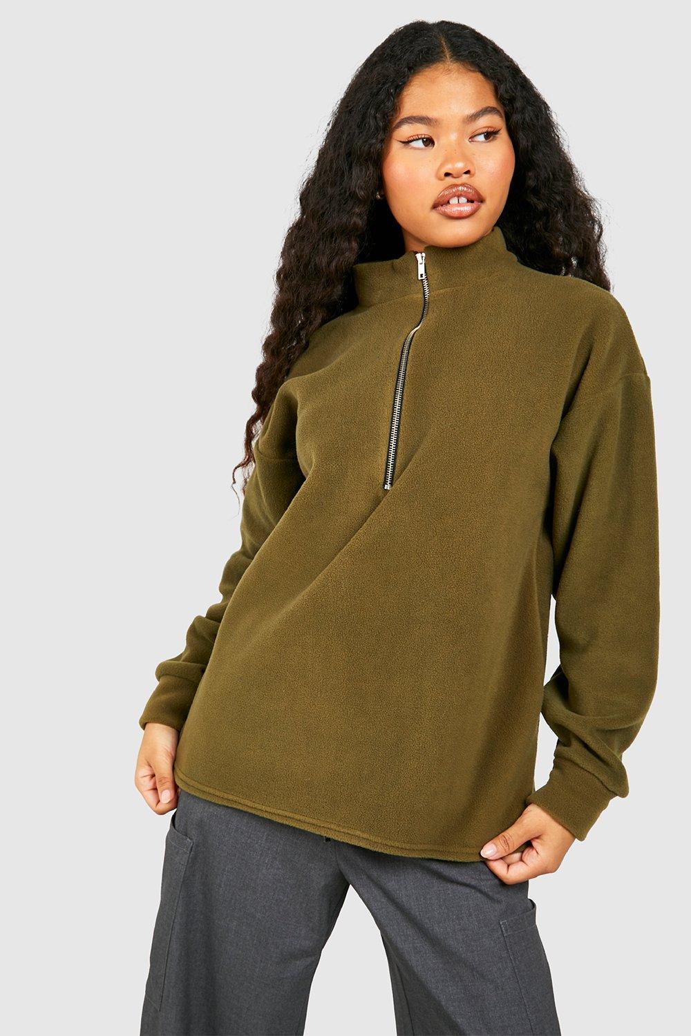 Petite Fleece Half Zip Sweatshirt