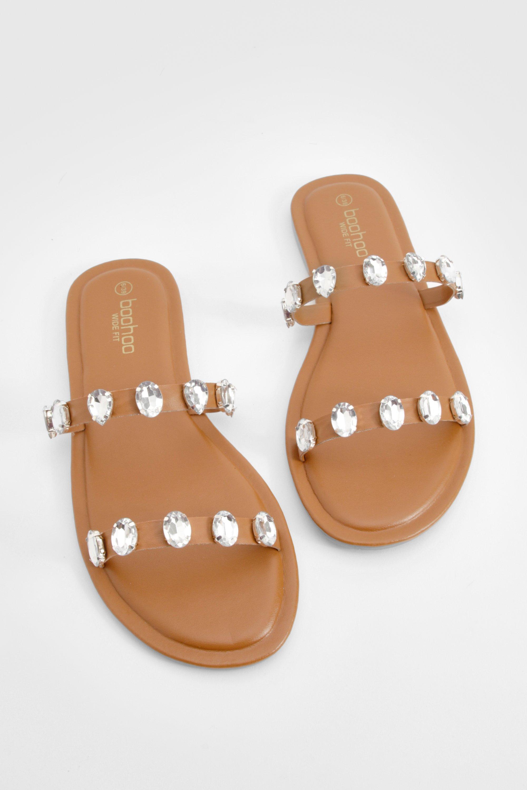 Wide fit leather mules sales